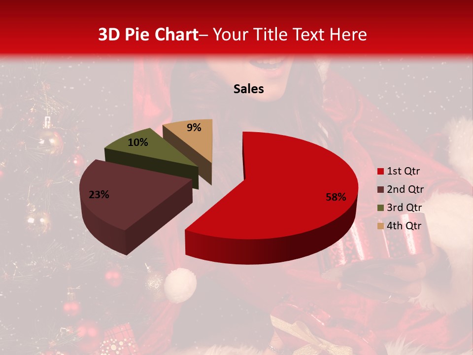 Girl Tree Hat PowerPoint Template