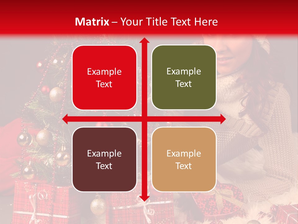 Red December Seasonal PowerPoint Template