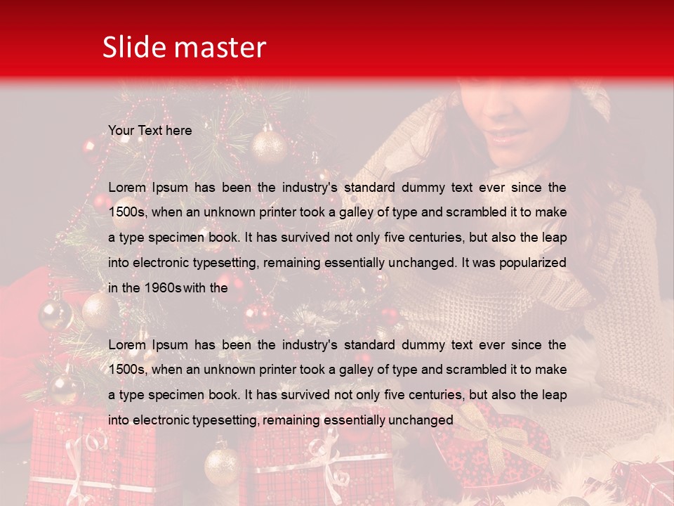Red December Seasonal PowerPoint Template