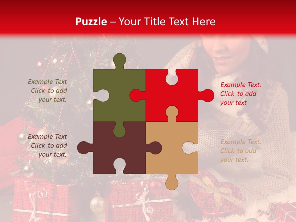 Red December Seasonal PowerPoint Template