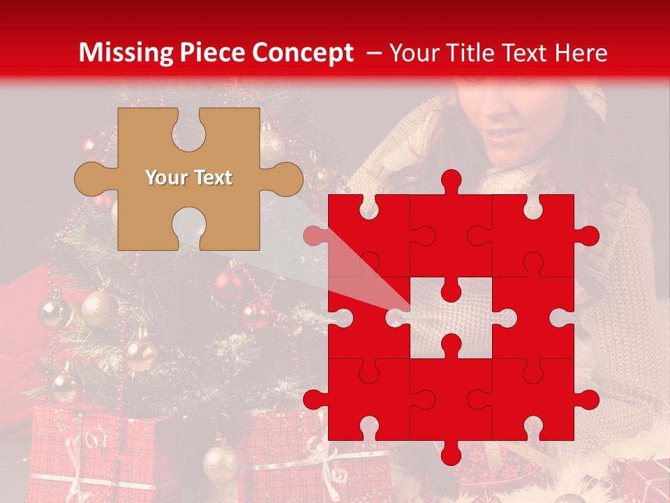 Red December Seasonal PowerPoint Template