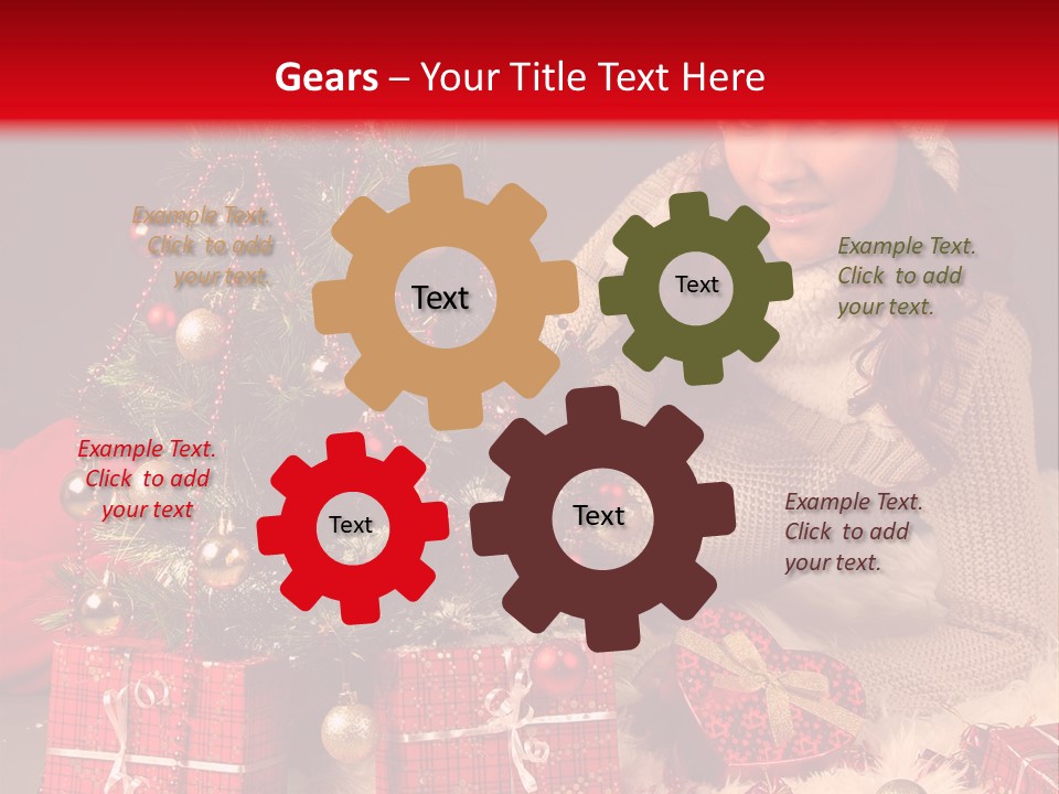 Red December Seasonal PowerPoint Template
