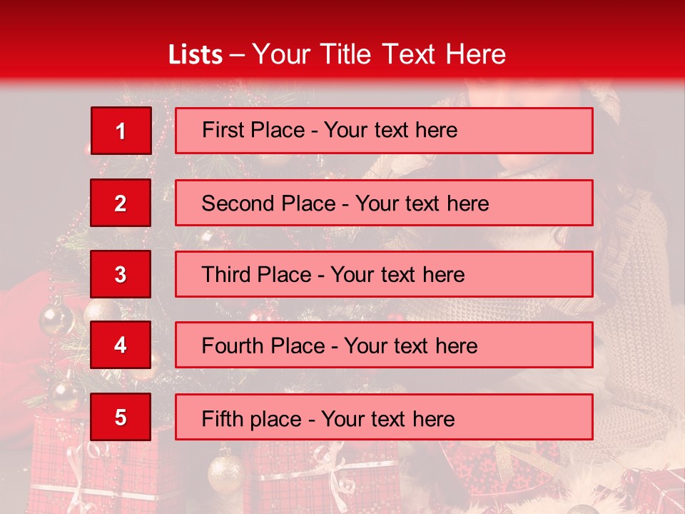 Red December Seasonal PowerPoint Template
