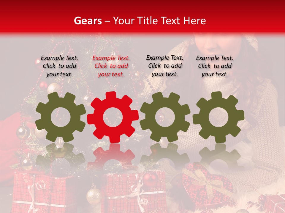 Red December Seasonal PowerPoint Template