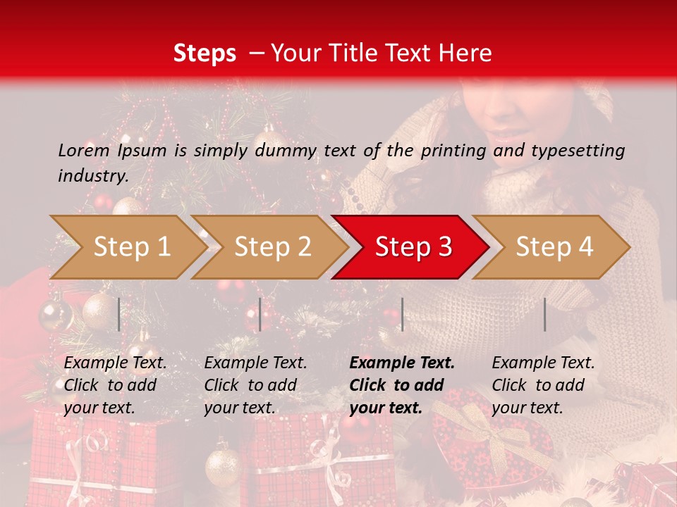 Red December Seasonal PowerPoint Template