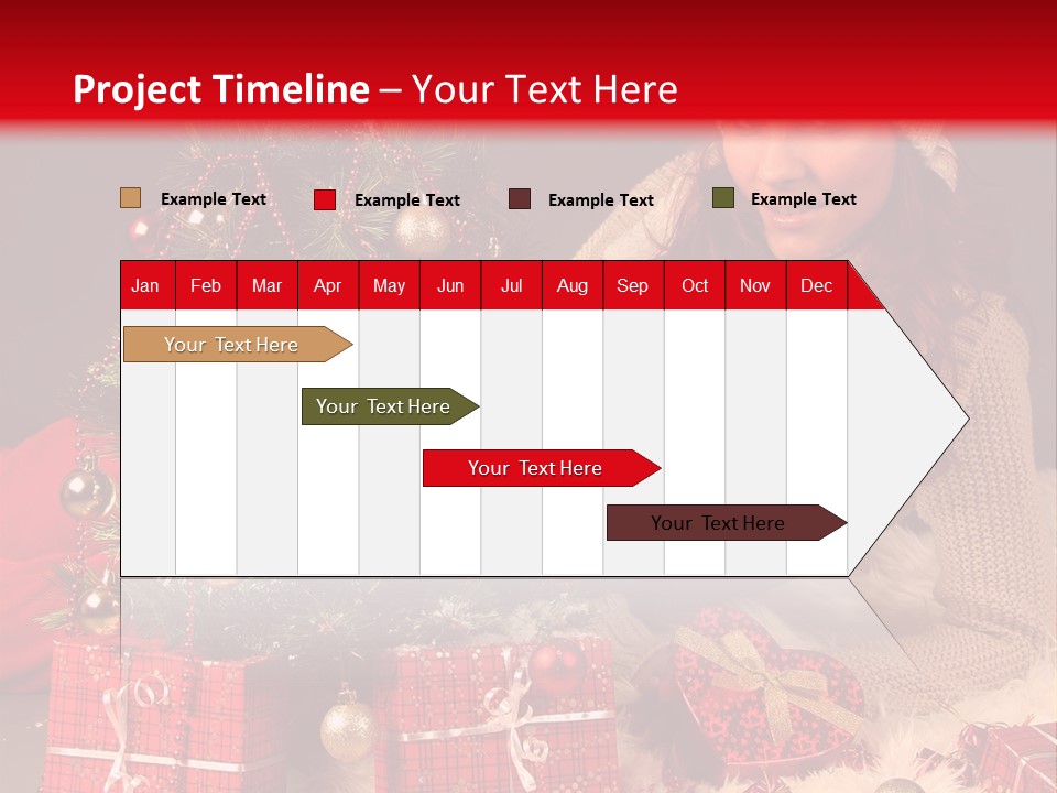 Red December Seasonal PowerPoint Template