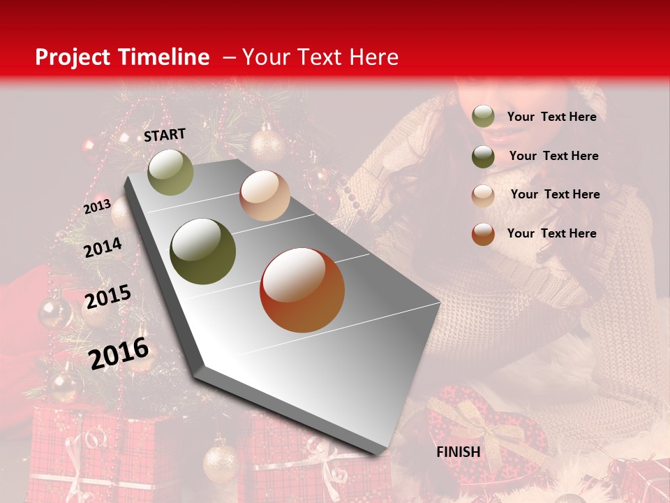 Red December Seasonal PowerPoint Template