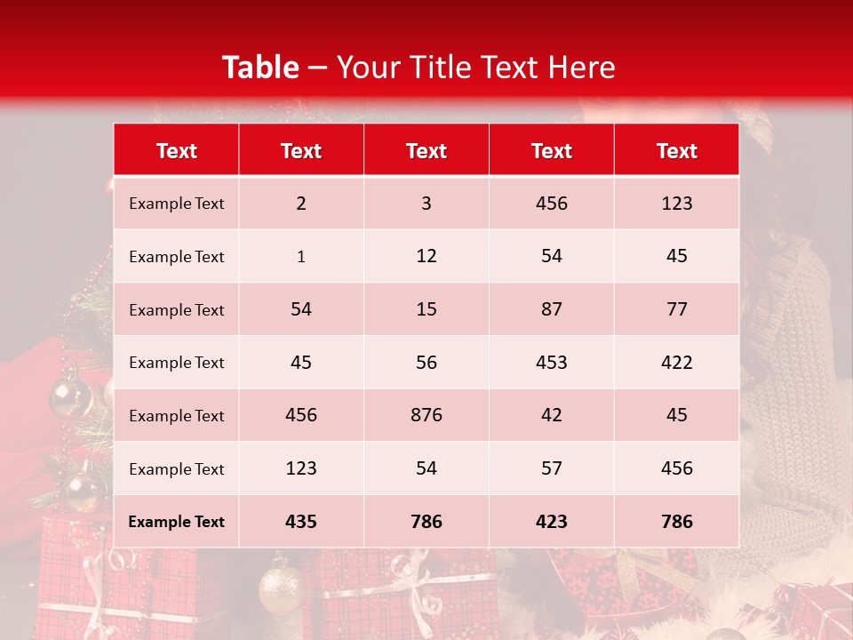 Red December Seasonal PowerPoint Template