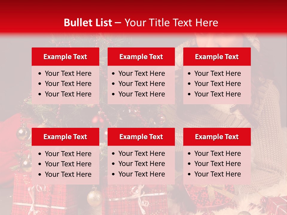 Red December Seasonal PowerPoint Template