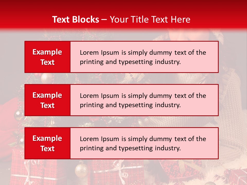Red December Seasonal PowerPoint Template