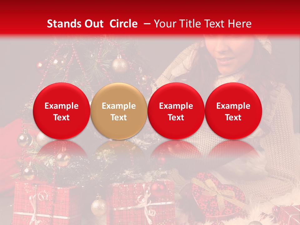 Red December Seasonal PowerPoint Template