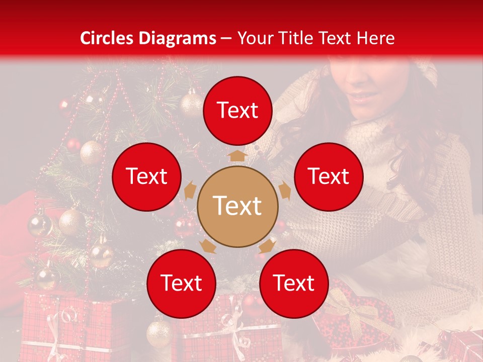 Red December Seasonal PowerPoint Template