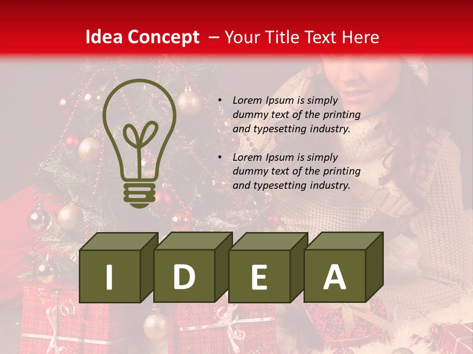 Red December Seasonal PowerPoint Template