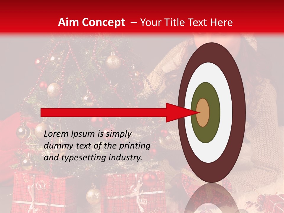Red December Seasonal PowerPoint Template