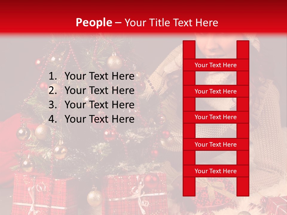 Red December Seasonal PowerPoint Template