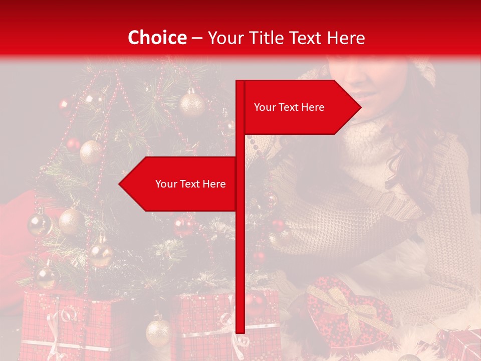 Red December Seasonal PowerPoint Template