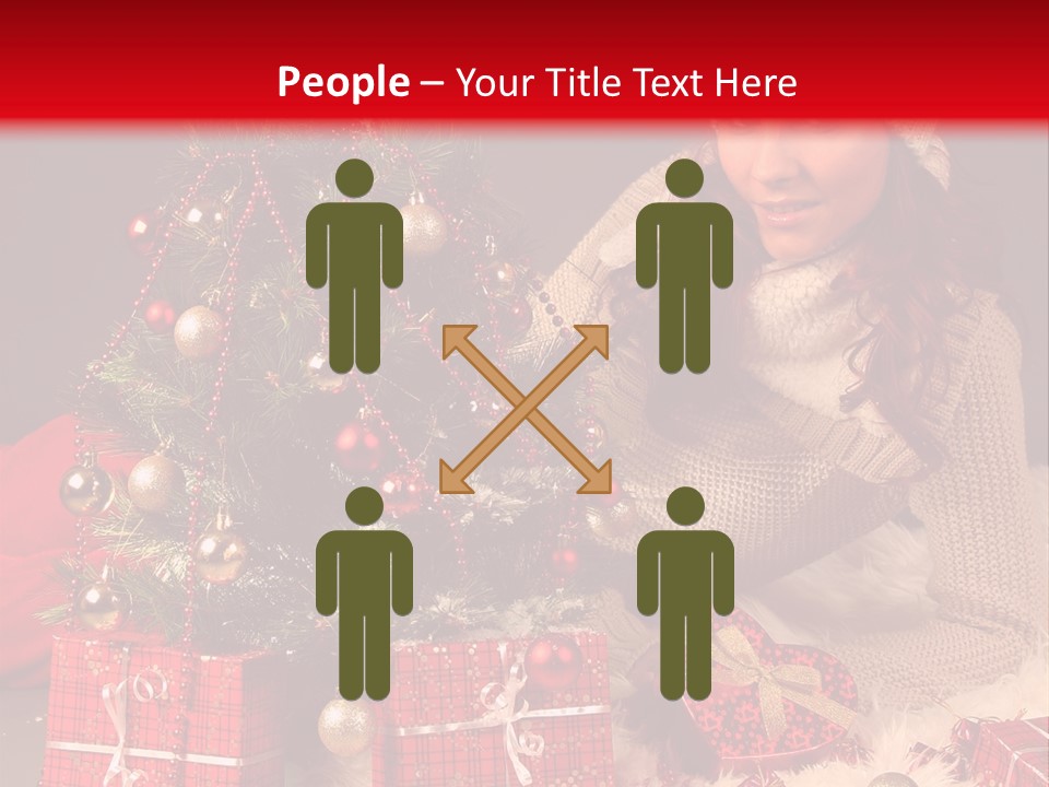 Red December Seasonal PowerPoint Template