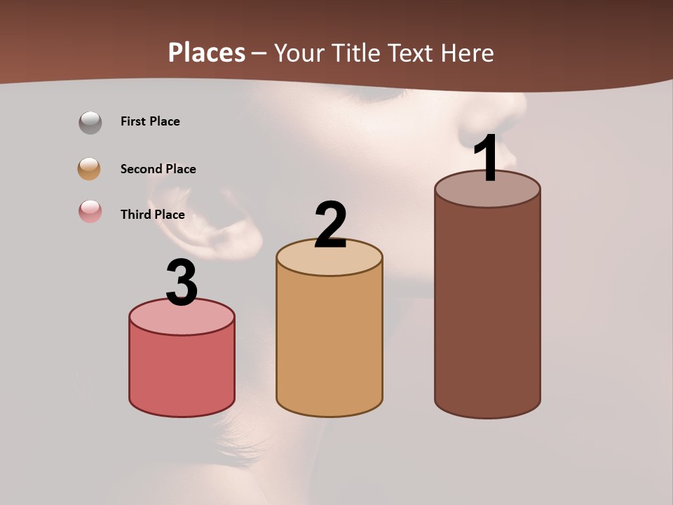 Brunette Face Fashion PowerPoint Template