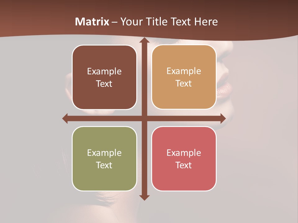 Brunette Face Fashion PowerPoint Template