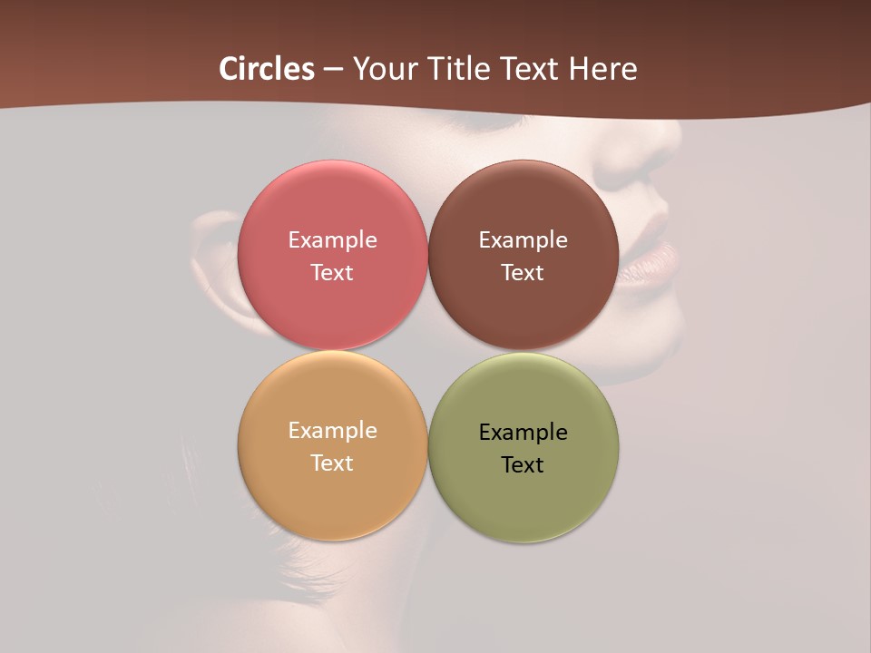 Brunette Face Fashion PowerPoint Template