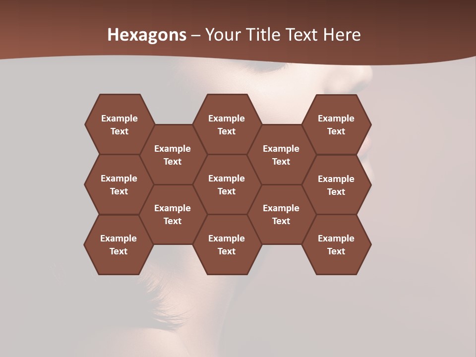 Brunette Face Fashion PowerPoint Template