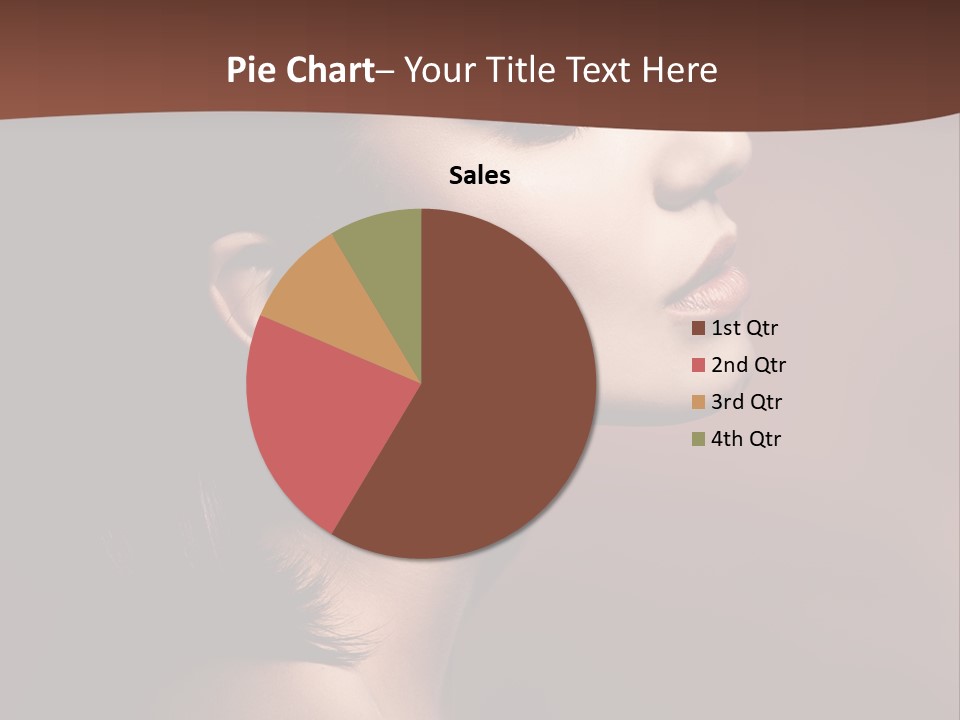 Brunette Face Fashion PowerPoint Template