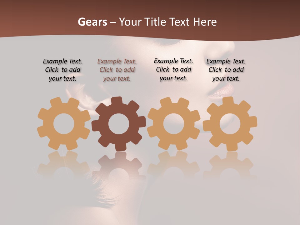 Brunette Face Fashion PowerPoint Template