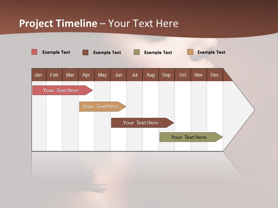 Brunette Face Fashion PowerPoint Template