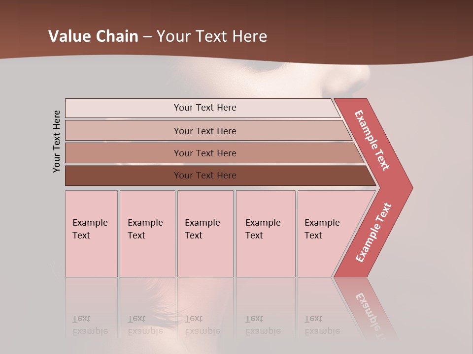 Brunette Face Fashion PowerPoint Template