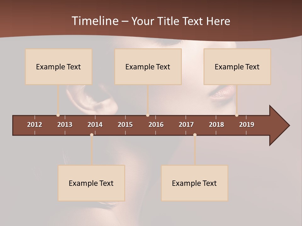 Brunette Face Fashion PowerPoint Template