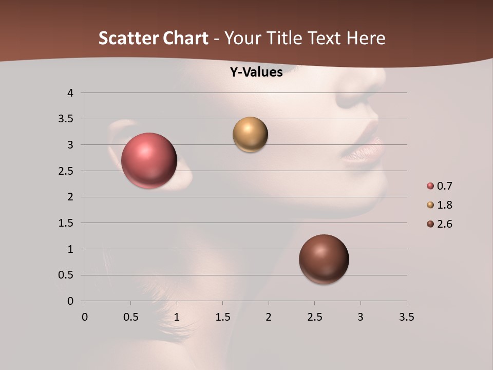 Brunette Face Fashion PowerPoint Template