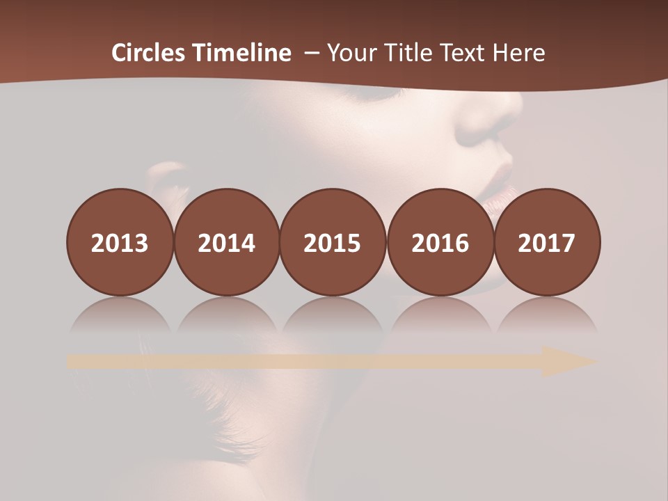 Brunette Face Fashion PowerPoint Template