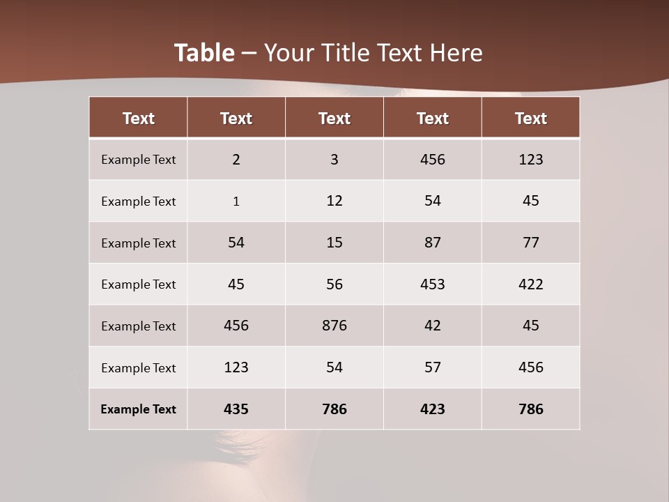 Brunette Face Fashion PowerPoint Template