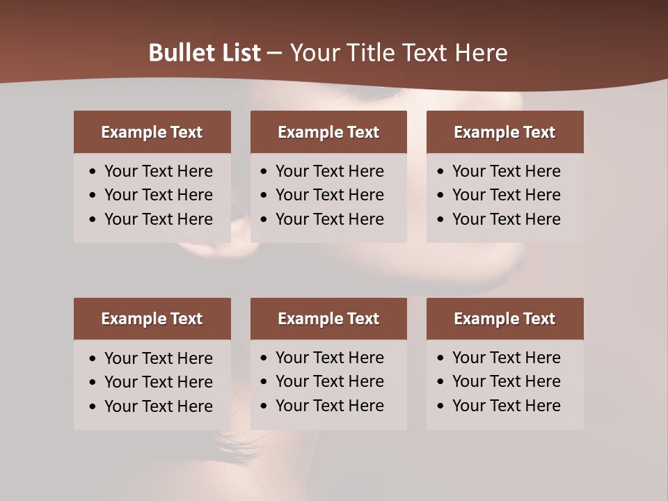 Brunette Face Fashion PowerPoint Template