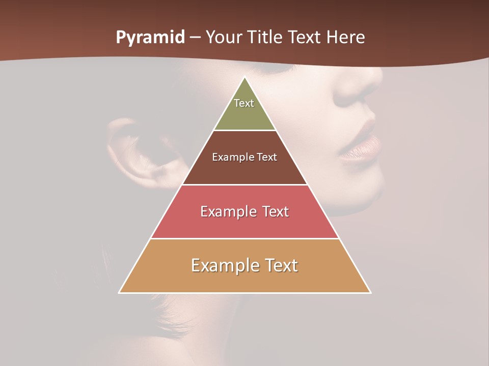 Brunette Face Fashion PowerPoint Template