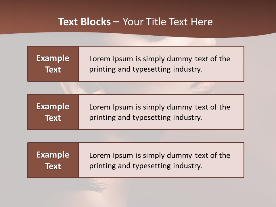 Brunette Face Fashion PowerPoint Template