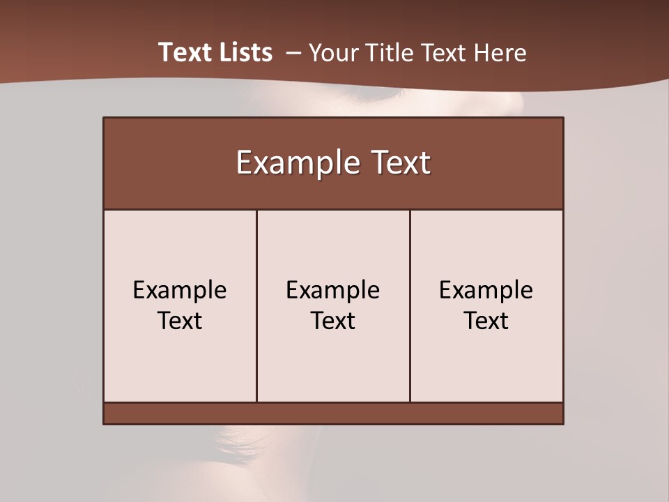 Brunette Face Fashion PowerPoint Template