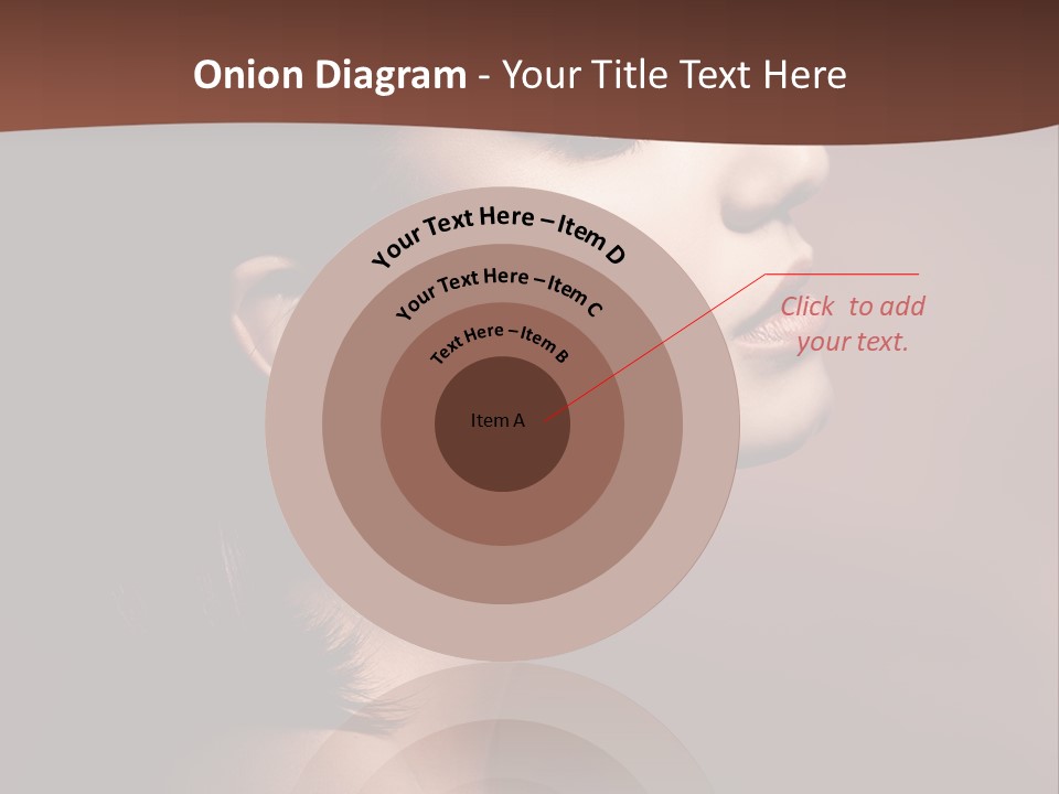 Brunette Face Fashion PowerPoint Template