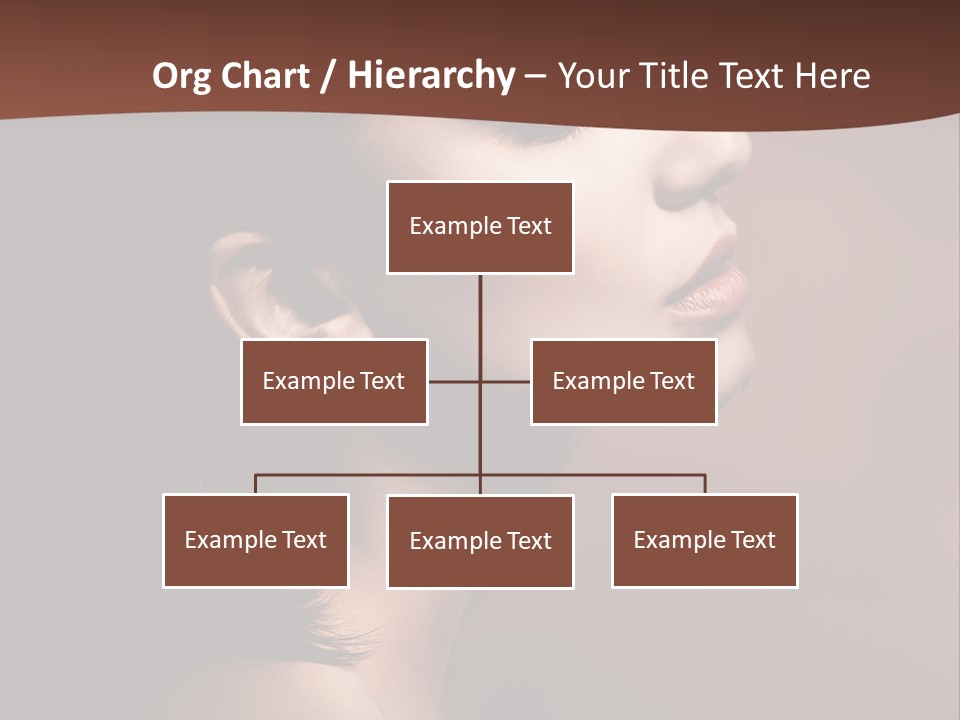 Brunette Face Fashion PowerPoint Template