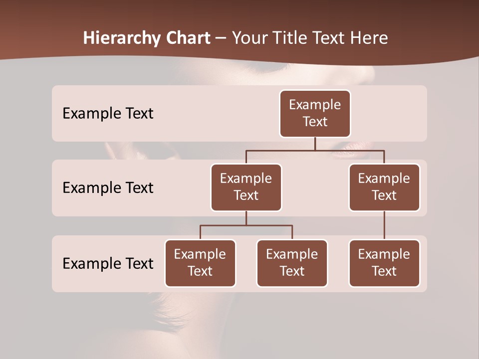 Brunette Face Fashion PowerPoint Template