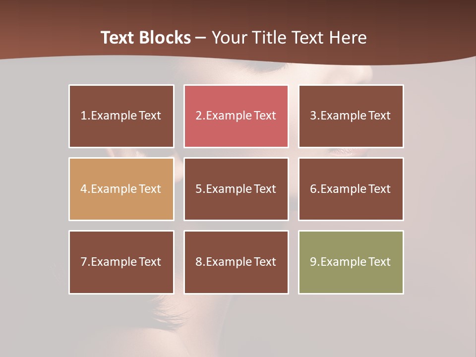 Brunette Face Fashion PowerPoint Template