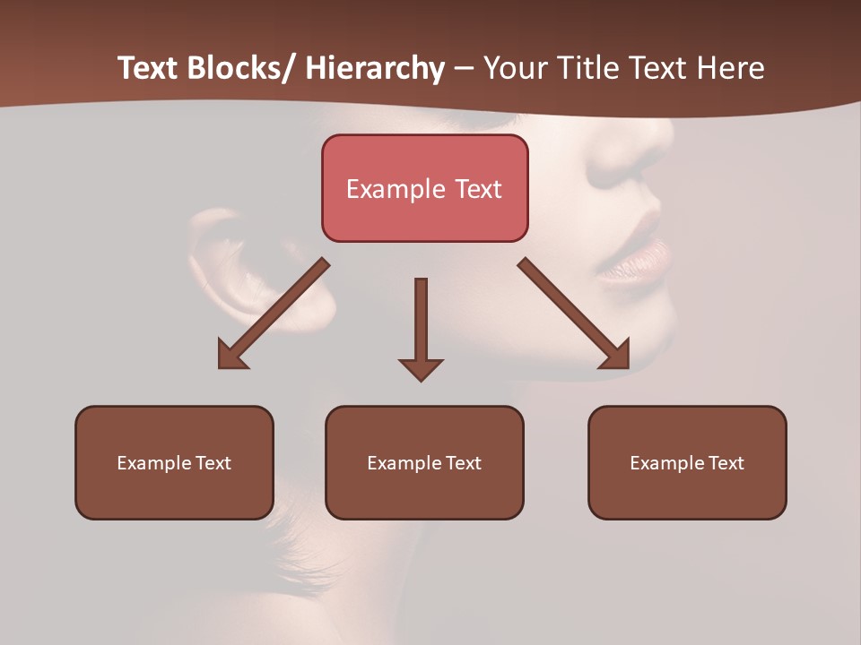 Brunette Face Fashion PowerPoint Template