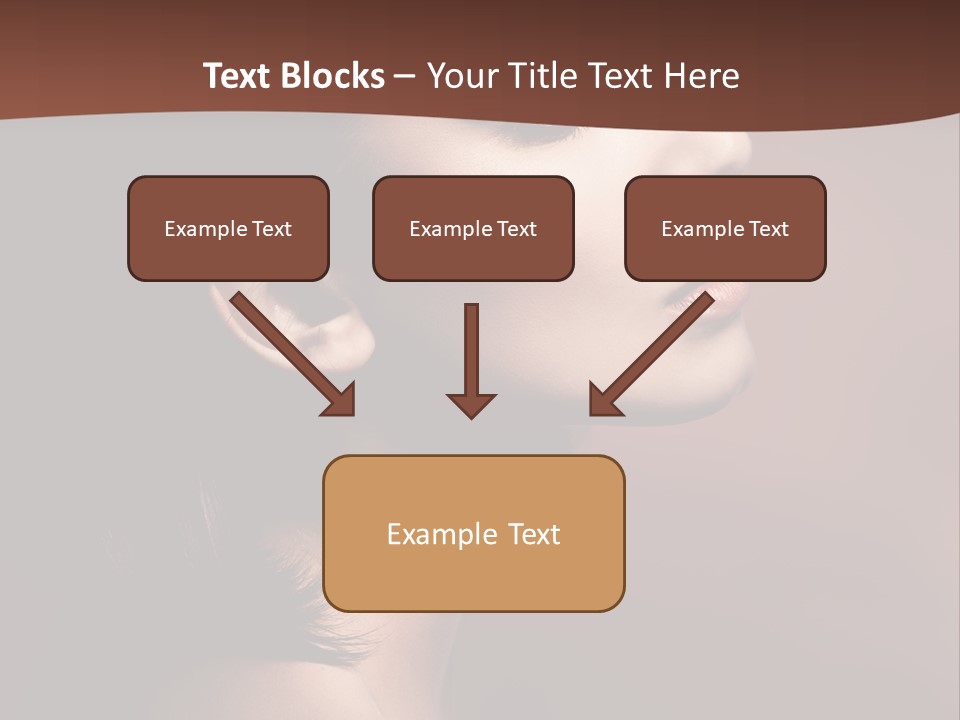 Brunette Face Fashion PowerPoint Template