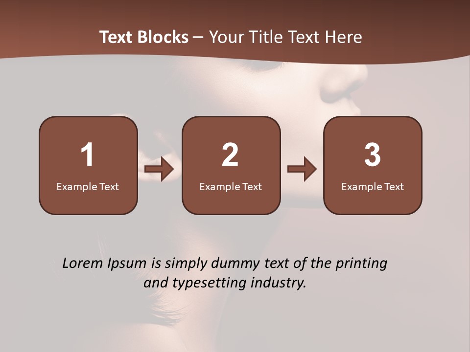 Brunette Face Fashion PowerPoint Template