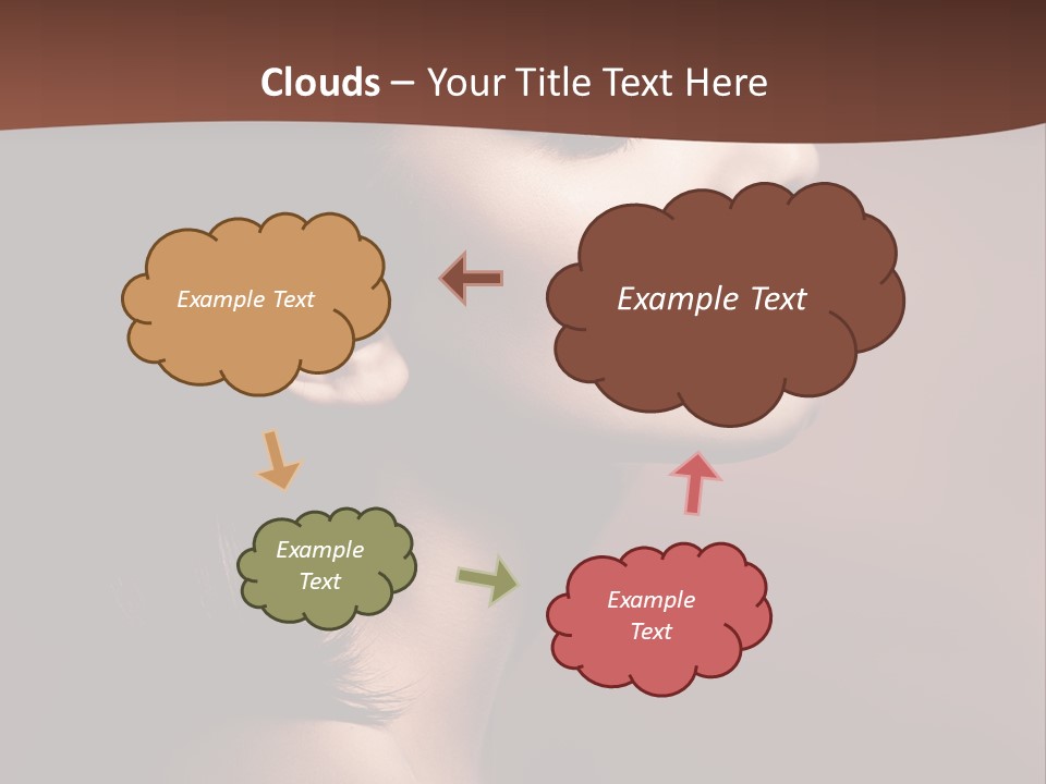 Brunette Face Fashion PowerPoint Template