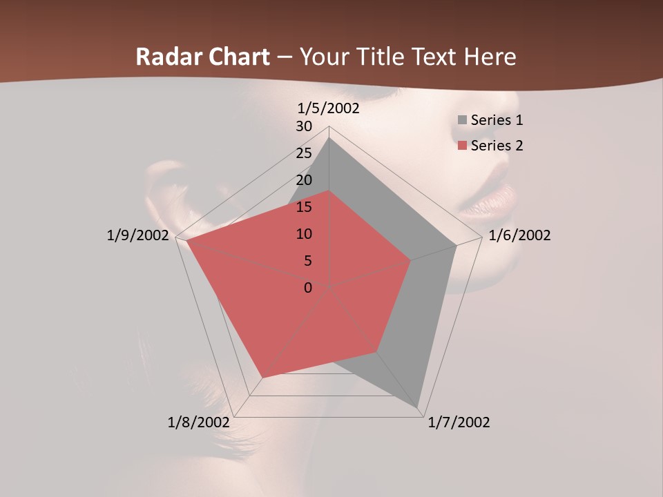 Brunette Face Fashion PowerPoint Template