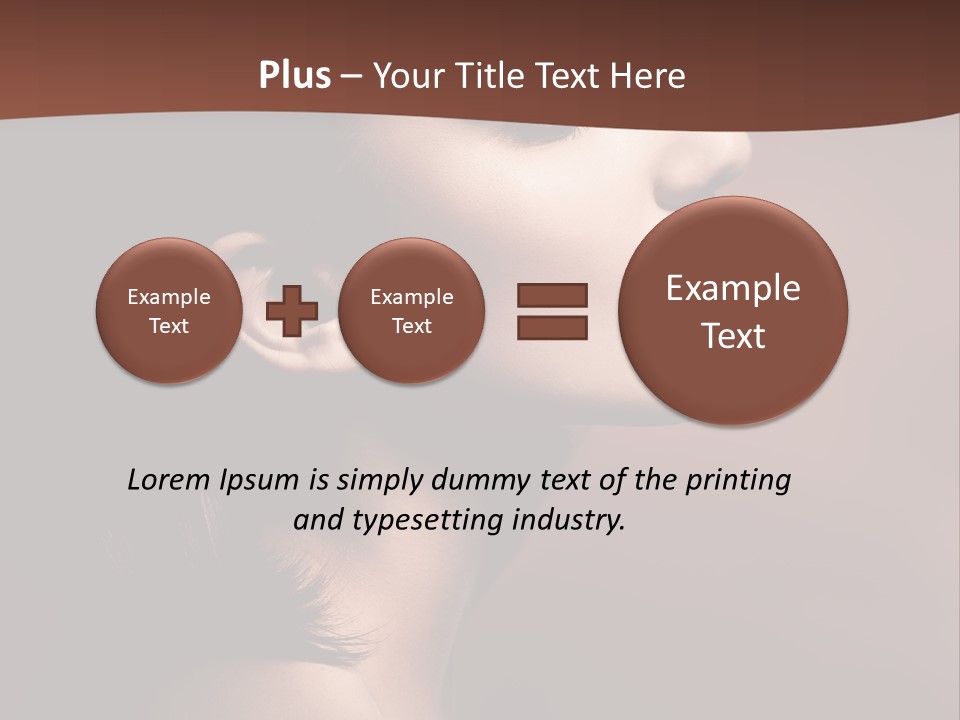 Brunette Face Fashion PowerPoint Template