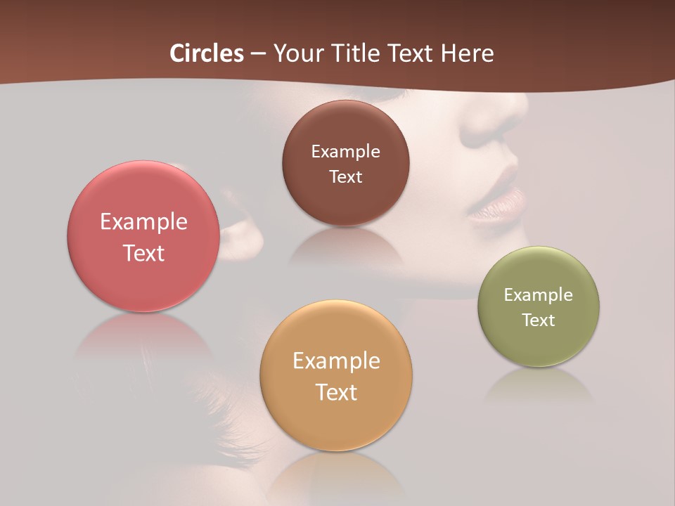 Brunette Face Fashion PowerPoint Template