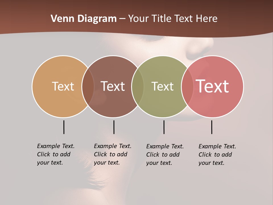 Brunette Face Fashion PowerPoint Template