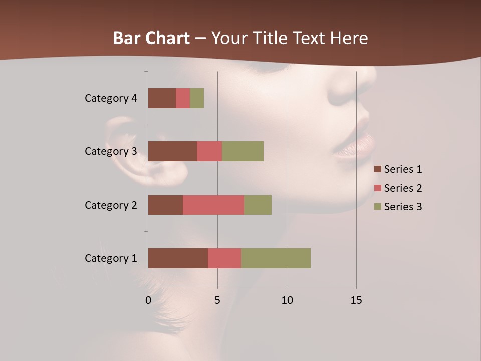 Brunette Face Fashion PowerPoint Template